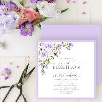 Élégant déjeuner nuptial floral Lilac Lavender