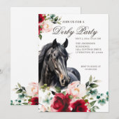 Invitation Elegant Derby Party  (Devant / Derrière)