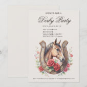 Invitation Elegant Derby Party  (Devant / Derrière)