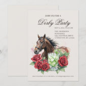 Invitation Elegant Derby Party  (Devant / Derrière)