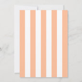 Invitation Élégant Derby Party Peach Cabana Stripe Horseshoe (Dos)