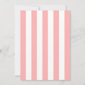 Invitation Élégant Derby Party Pink Cabana Stripes Horseshoe (Dos)
