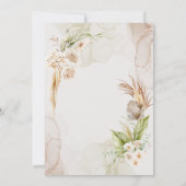 Invitation Elegant Desert Chic Pampas & Palm Wedding Invitati (Dos)