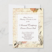 Invitation Elégant design baroque Vintage cupide et damassé (Dos)