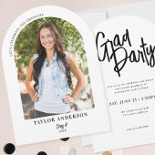 Invitation Élégant Design moderne Arc Photo Party Graduation