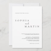 Invitation Élégant design moderne photo Mariage classique (Devant)