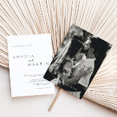 Invitation Élégant design moderne photo Mariage classique