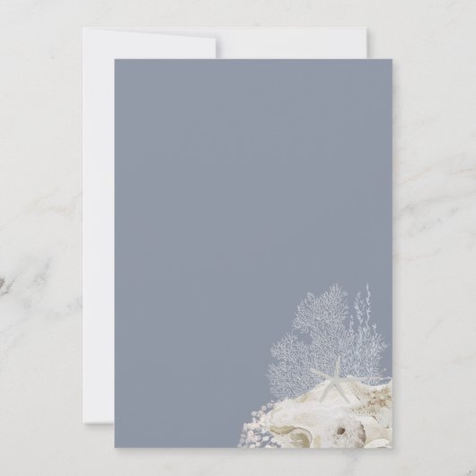 Invitation Élégant Destination Beach Mariage côtier (Dos)