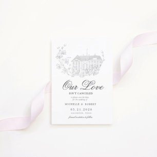 Invitation Elégant Destination Floral Photo Enregistrer La Da