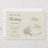 Invitation Elégant Destination Floral Photo Enregistrer La Da (Devant)