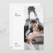 Invitation Elegant Destination Wedding Photo Save The Date (Devant / Derrière)