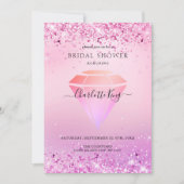 Invitation Élégant diamant de Parties scintillant Einladung (Devant)