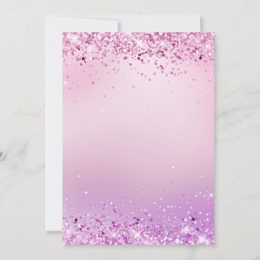 Invitation Élégant diamant de Parties scintillant Einladung (Dos)