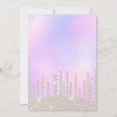 Invitation Élégant diamant d'or gouttes de sweet sixteen viol (Dos)