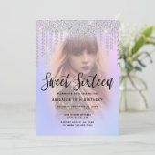 Invitation Élégant diamant moderne de poussette goutte sweet  (Debout devant)