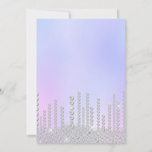 Invitation Élégant diamant moderne de poussette goutte sweet  (Dos)