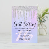 Invitation Élégant diamant moderne de poussette goutte sweet (Debout devant)