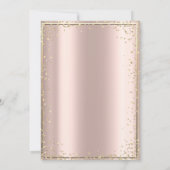 Invitation Élégant Diamants Ballons Rose Gold Retraite (Dos)