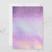 Invitation Élégant Diamants Holographique Quinceañera (Dos)