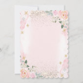 Invitation Élégant Diamants Or Moderne Snowflakes Sweet 16 (Dos)