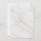 Invitation Élégant Diamond Rose Gold Marble Party (Dos)