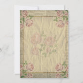 Invitation Élégant dictionnaire Impression et répétition Rose (Dos)