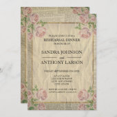 Invitation Élégant dictionnaire Impression et répétition Rose (Devant / Derrière)