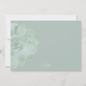 Invitation Élégant Dîner De Gala Succulent (Dos)