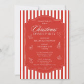 Invitation Élégant Dîner de Noël d'entreprise Fête de Noël (Devant)