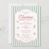 Invitation Élégant Dîner de Noël d'entreprise Fête de Noël (Devant)