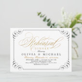 Invitation Élégant dîner de répétition de calligraphie (Debout devant)