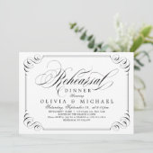 Invitation Élégant dîner de répétition de calligraphie (Debout devant)