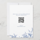 Invitation Élégant dîner de répétition de jardin bleu françai (Dos)