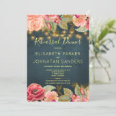 Invitation Élégant dîner de répétition de lumières dorées de (Debout devant)