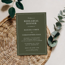 Élégant dîner de répétition de mariage vert poussi