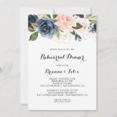 Invitation Élégant Dîner De Répétition Florale D'Hiver Simple (Devant)