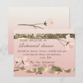 Invitation Élégant Dîner De Répétition Florale Élégant (Devant / Derrière)