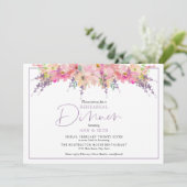 Invitation Élégant dîner de répétition florale Mariage Floral (Debout devant)