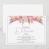 Invitation Élégant dîner de répétition florale Mariage Floral (Devant / Derrière)