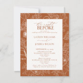 Invitation Élégant dîner de répétition Mariage Burnt Orange (Devant)