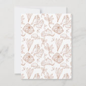 Invitation Élégant dîner de répétition Mariage Burnt Orange (Dos)