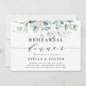 Invitation Élégant Dîner de répétition Mariage de feuillage v (Devant)