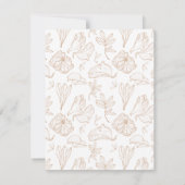 Invitation Élégant dîner de répétition Mariage en terre cuite (Dos)