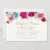 Invitation Élégant Dîner de répétition Monnaie Berries (Devant)