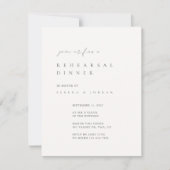 Invitation Élégant dîner de répétition noir et blanc Invitati (Devant)