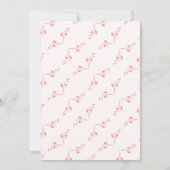 Invitation Élégant dîner de répétition rose Sakura sans faute (Dos)