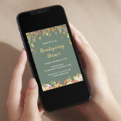 Invitation Élégant Dîner de Thanksgiving Sage Automne