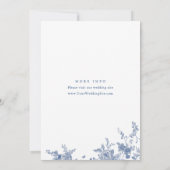 Invitation Élégant dîner victorien Floral de répétition (Dos)