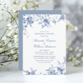 Invitation Élégant dîner victorien Floral de répétition