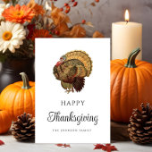 Invitation Élégant dîner Vintage Turquie Amical